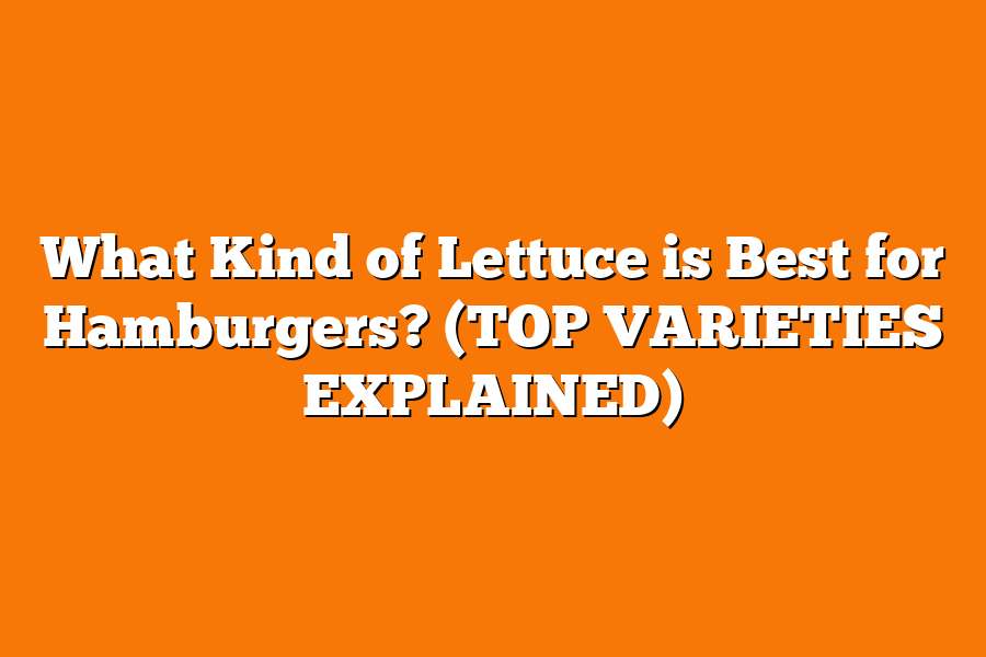 What Kind of Lettuce is Best for Hamburgers? (TOP VARIETIES EXPLAINED)