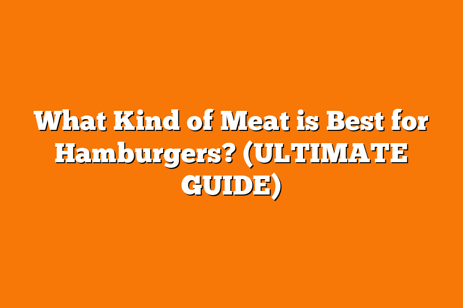 What Kind of Meat is Best for Hamburgers? (ULTIMATE GUIDE)